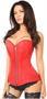 Top Drawer Red Brocade Steel Boned Corset
