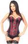 Top Drawer Wine/Black Steel Boned Corset w/Clasps and D-Rings