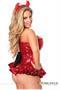 Top Drawer Premium Sequin Devil Corset Dress Costume