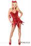Top Drawer Red Sequin Devil Corset Dress Costume