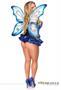 Top Drawer Premium Sequin Blue Fairy Corset Dress Costume
