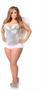 Top Drawer 4 PC Sexy Silver Sequin Angel Corset Costume
