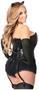 Top Drawer 4 PC Sequin Black Cat Corset Costume