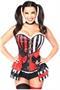 Top Drawer 3 PC Jokester Villian Corset Costume