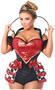 Top Drawer 6 PC Royal Red Queen Corset Costume