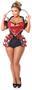 Top Drawer 6 PC Royal Red Queen Corset Costume