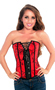 Red Geisha Womens Valentine Floral Corset Top