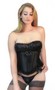 Black Beauty Burlesque Satin Corset Top