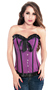 Elegant Purple Lace Trim Fashion Corset Top