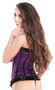 Elegant Purple Lace Trim Fashion Corset Top