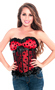 Valentine Red Polka Dot Burlesque Corset Top