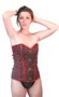 Womens Designer Steampunk Steel Boned Valentine Red Corset Top