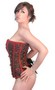 Womens Designer Steampunk Steel Boned Valentine Red Corset Top