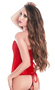 Valentine Red Steel Busk Closure Satin Corset Top