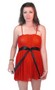 Soft Mesh Ruched Red BabyDoll
