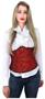 Spicy Red Brocade Underbust Corset Top