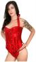 Valentine Red Burlesque Halter Corset Top