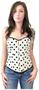 Elegant White Black Polka Dot Womens Corset Top