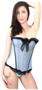 Trimmed Lace Blue Burlesque Corset