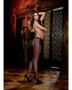 Fishnet panty hose with back seam black
