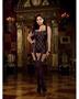 Lace Garter Dress with Attached Stockings