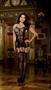 Lace Fishnet Halter Garter Dress with attached Stockings