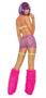 Neon Nites Ripped Net Mini Dress