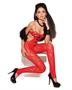 Vivace lace bodystocking with satin bow detail