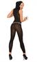 Vivace Opaque Footless Bodystocking with Hood