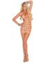 Halter Mini Dress w/Front Keyhole in Multi Confetti Print