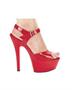 Ellie shoes, juliet 6" pump 2" platform red