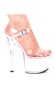 Ellie shoes, flirt 7" pump 3" platform clear