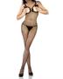 Diamond net open cup bodystocking