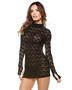 Black Collared Lace Dress With G-string
