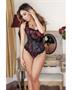 Brocade and Satin Halter Corset and G-String