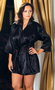 Satin 3/4 Sleeve Robe with Matching Sash