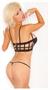 Zipper Back Cage Bra with G-String