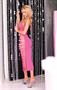 Pink Lipstick Seamless Slit Tube Dress