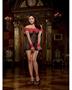 Stretch Lace Off Shoulder Chemise, Lace Wrist Restraints and Gstring