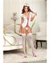 3 pc Stretch Jersey and Mesh ,Garter Slip, G-String and Cap
