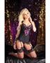 Body Shaper Teddy with Lace Overlay and Adjustable Garters