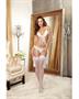 Lace Open Cup Halter Bra, Garter Thong