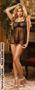 Flirty babydoll with stretch lace bodice & sheer skirt