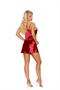 Charmeuse chemise with deep V front