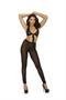 Mesh leggings with elastic waist band.