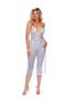 Dotted mesh gown with embroidered bodice - Plus