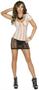 Seamless short sleeve strappy mini dress.