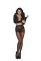 Sheer crotchless pantyhose with backseam.