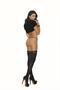 Opaque thigh hi with "stay up" silicone lace top.