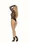Long sleeve lace teddy with snap crotch.
